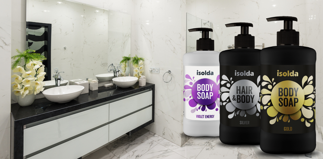 ISOLDA sprchové gély, šampóny, telové mlieka