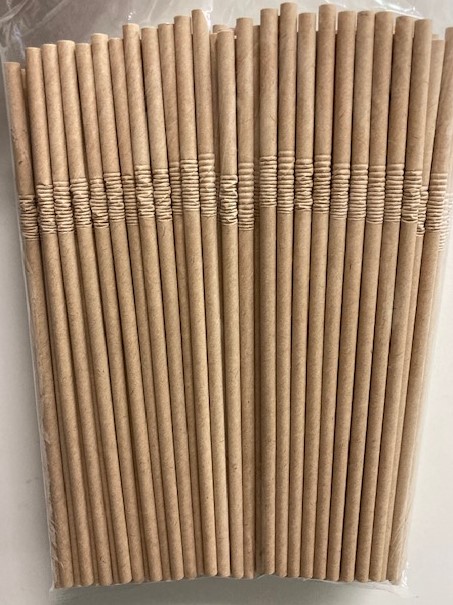 Slamky papierové nerozmáčavé kraft ohybné 25 cm, Ø 6 mm [500 ks]
