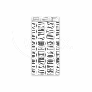 Papierové vrecko (FSC Mix) nepremastiteľné Street Food 8+4 x 17 cm na párok v rožku [300 ks] 