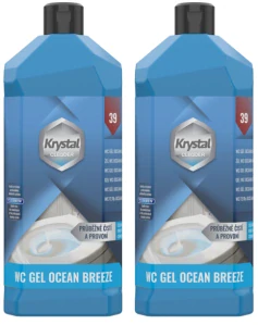 2 x KRYSTAL WC gel ocean breeze 750 ml + WC košíček GRÁTIS