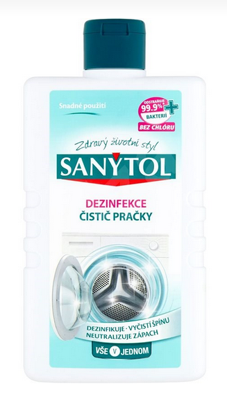 SANYTOL dezinfekcia čistič práčky 250 ml