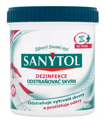 SANYTOL dezinfekcia odstraňovač škvŕn color 450g