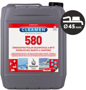 Cleamen 580 dezinfekcia a umývanie povrchov bez farbív a parfumov 5L