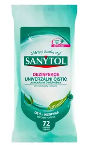SANYTOL univerzálne dezinfekčné čistiace utierky 1x72ks