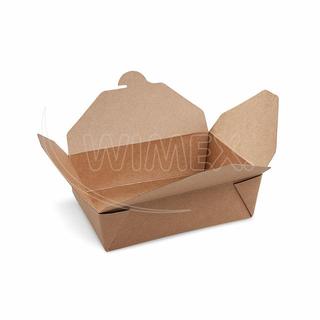 Food box (PAP-FSC Mix/PET) nepremastiteľný kraft `M` 150 x 120 x 65 mm 1300ml [50 ks]