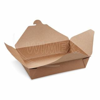 Food box (PAP-FSC Mix/PET) nepremastiteľný kraft `L` 195 x 140 x 65 mm 2000ml [50 ks]