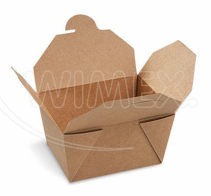 Food box (PAP-FSC Mix/PET) nepremastiteľný kraft `S` 110 x 89 x 64 mm 700ml [50 ks] 