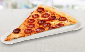 Papierová tácka na pizzu (FSC Mix) trojuholníková biela 26,5 x 20 cm [250 ks] 