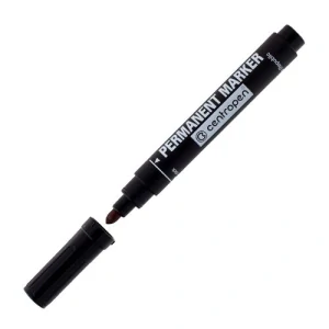 Permanentný popisovač Centropen 8566, guľatý hrot, 2,5 mm, čierny