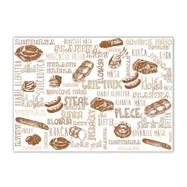 Baliaci papier na priame balenie - mäso 50x70cm (15 kg)