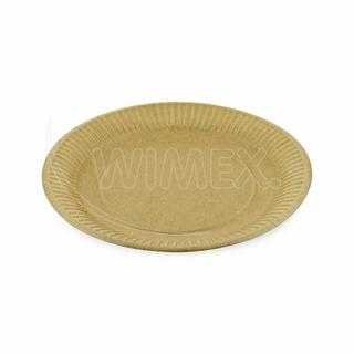 Papierový tanier (FSC Mix) nepremastiteľný kraft Ø23cm [100 ks] 