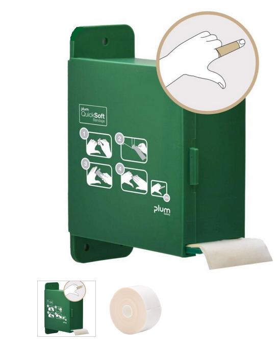 Plum SAFETY QuickSoft DÁVKOVAČ bandáže+2 bandáže BÉŽOVÉ 5,5cm x 5m