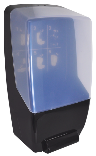 Dávkovač tekuté umývacie pasty, tekutého mydla a dezinfekcií GROUP, čierny