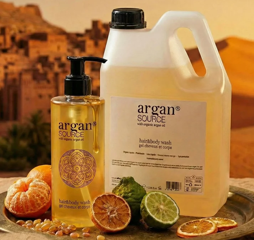  ARGAN SOURCE Gél na vlasy a telo 5L svetlo-žltý (kanister) 