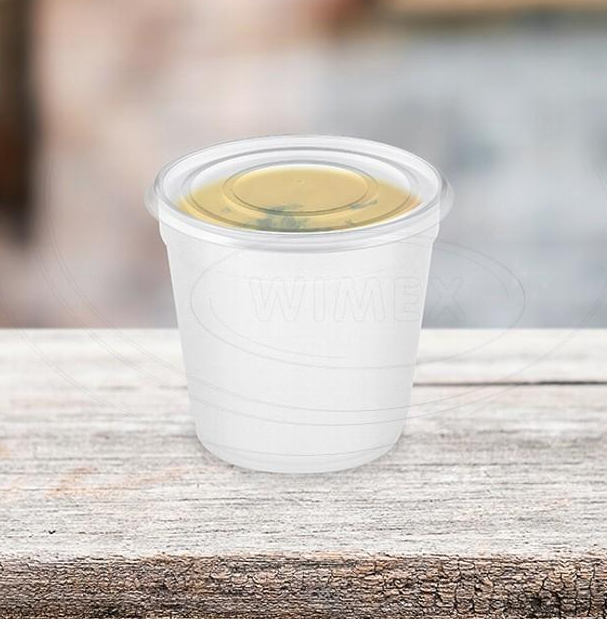 Viečko (PP) pre misky okrúhle 340 - 680 ml [50 ks]